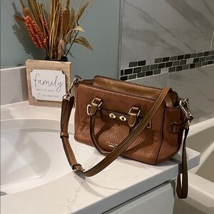 Coach Tan Leather Crossbody Bag
